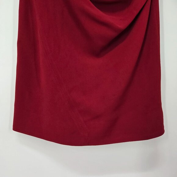 Roland Mouret Red Sheath Dress Cocktail Ruched Side Holiday Classic Women's Sz 6 - Picture 5 of 9